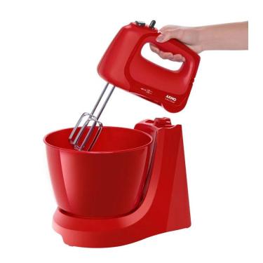 Imagem de Batedeira Elétrica Arno Mini Chef 4 Litros 2 Tigelas HM12 400W Vermelha