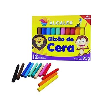 Imagem de Gizão De Cera 12 cores 95g Alcalex