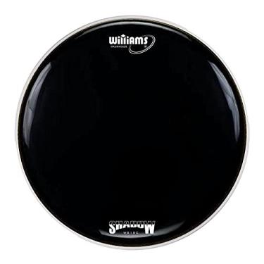Imagem de Pele Williams Shadow Black de Bumbo 22¨ Resposta Preta com Anel Abafador WS1SC-EH250-22