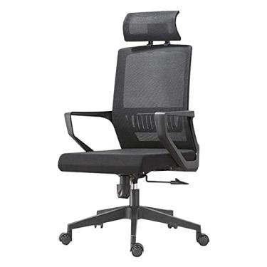 Imagem de cadeira de escritório Mesa de escritório e cadeira Cadeira ergonômica Mesh Nylon Foot Game Chair Elevável Encosto de cabeça Cadeira giratória Cadeira de computador Cadeira (cor: preto) necessária