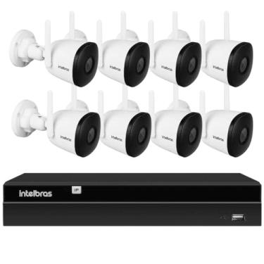 Imagem de Kit 8 Câmeras WiFi Sem Fio Visão Noturna 30m Intelbras iM5 SC Full HD 1080p Com Microfone + NVR Gravador 1408 8 Canais Intelbras