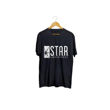 Imagem de Camiseta Camisa Star Labs The Flash Masculino Preto - Liga Fashion
