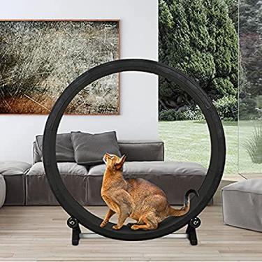 Imagem de Esteira para gatos Estrutura de escalada para gatos, roda de exercícios para gatos Máquina de corrida para animais de estimação Esteira silenciosa para gatos, brinquedo esportivo para perda