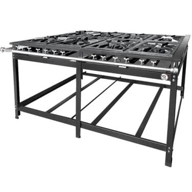 Imagem de Fogão Industrial 8 Bocas Duplas Tradicional Baixa Pressão Mr Fogões 30x30 P7