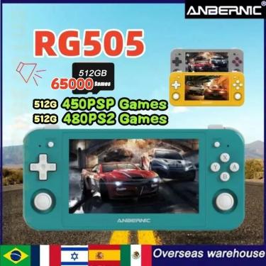Imagem de Anbernic-RG505 Console de jogos portátil retro  4 95 "tela OLED  suporte Bluetooth  5G WiFi  512G