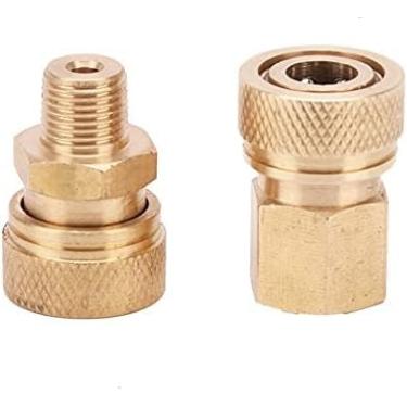 Imagem de M10x1 & 1/8BSPP e 1/8 NPT 8 mm fêmea + macho conector de desconexão rápida Paintball PCP Airforce Copper Acoplamento Soquete //40 (Cor: 1/8NPT)