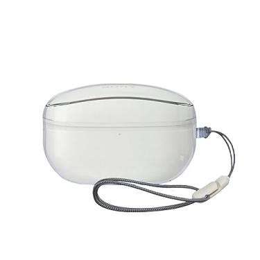 Imagem de SKPY Capa protetora antiqueda altamente transparente compatível com Sony WF-1000XM5, TPU macio com alça de mão antiperda para meninos, meninas, mulheres, homens, adolescentes