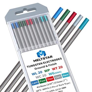 Imagem de Meltstar Combinação de eletrodos de tungstênio de soldagem TIG Configurações de combinação de eletrodos de tungstênio Thoriated Pure Cerium Lanthanated Mistura de eletrodos de tungstênio 5/32 * 7