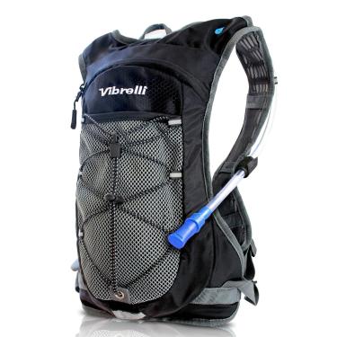 Imagem de Mochila de Hidratação com Armazenamento Vibrelli – válvula de mordida de alto fluxo – mochila de corrida leve, ski e neve, Preto, 2L