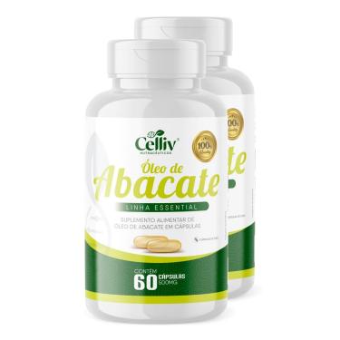 Imagem de Kit 02 Óleo de Abacate Premium 60 Cápsulas de 500mg Celliv-Unissex