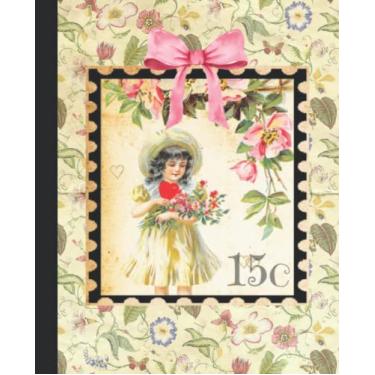 Imagem de Série Vintage Dia dos Namorados nº 5 - Caderno de composição: Diário rosa