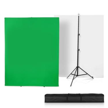 Imagem de SEDGEWIN Suporte Versátil para Pano de Fundo, 2x2m, Fundo Dobrável Resistente a Rugas Chromakey, Tela Branca e Verde para Fotografia de Estúdio e Retrato