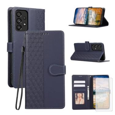 Imagem de Asuwish Capa de telefone para Samsung Galaxy A53 5G capa carteira com protetor de tela de vidro temperado e alça de pulso flip porta-cartão de crédito suporte celular A 53 G5 53A SM A536U 6,5