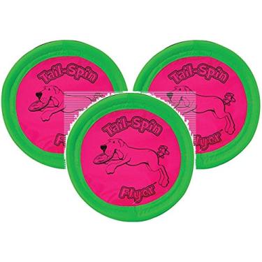 Imagem de Booda Pacote com 3 brinquedos Tail-Spin Flyer para cães, 17,8 cm (embalagem com 3)