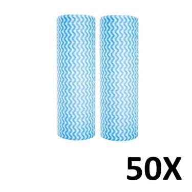 Imagem de Kit 50 panos perfex multiuso microfibra lava seca 21x29cm