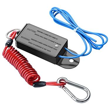 Imagem de Interruptor de breakaway para trailer, cabo enrolado de breakaway Briidea de 1,2 m com interruptor de freio elétrico para reboque de trailer