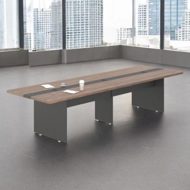 Imagem de Mesa Para Sala de Reunião 3,60 M Berlim Noce Preto