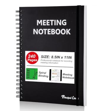 Imagem de Principal Lines Agenda diária sem data A4 para reuniões, caderno de reuniões para trabalho com itens de ação, organizador de trabalho para negócios de escritório, 240 páginas, 120 folhas, 21,5 x 28 cm, 1 pacote