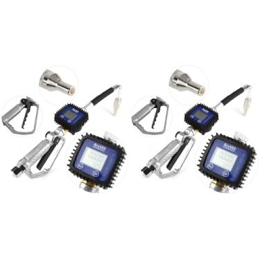 Imagem de Bico de Pistola de Combustível Digital 2pcs, Medidor de Fluxo, Display LCD, 5 Unidades, para Fábricas, Postos de Gasolina, Com Calibração Em Tempo Real, Melhor para óleo de