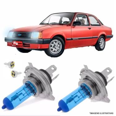 Imagem de Lâmpada Super Branca Chevette 73 - 93 Farol Alto E Baixo H4 - Tech One