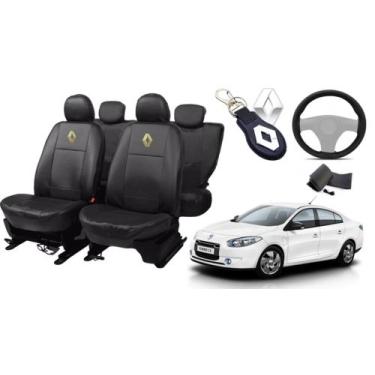 Imagem de Kit de Capas de Couro Renault Fluence 2013 + Capa de Volante with Agul