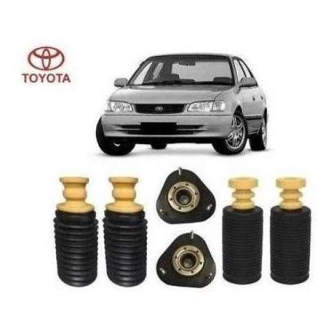 Imagem de 4 Kit Coxim Batente Coifa Dianteiro Traseiro Corolla 1998 1999 2000 20