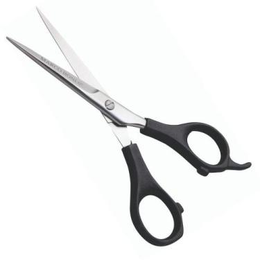 Imagem de Tesoura Profissional Cabelo Misto Fio e Laser 6" Marco Boni, Preto