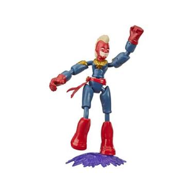 Imagem de Boneco Capitã Marvel Vingadores Bend and Flex - 22,8cm com Acessórios 