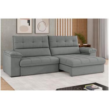 Imagem de Sofá 4 Lugares Reclinável Suede Veludo Everest Flexforma Estofados, Ch