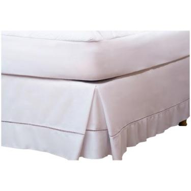 Imagem de Saia para Cama Box Solteiro Lisomax Fibrasca, Branco