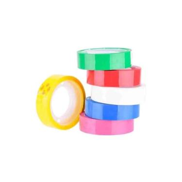 Imagem de Fita Adesiva Colorida 12mmx10m 6 Unidades - BRW
