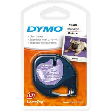 Imagem de Fita para Rotulador Letratag 12MM X 4M PRETO/TRANSPARENTE - DYMO
