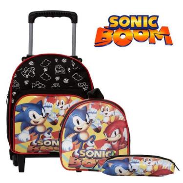 Imagem de Mochila Masculina Pequena Sonic Creche Passeio Com Lancheira - Toys 2U