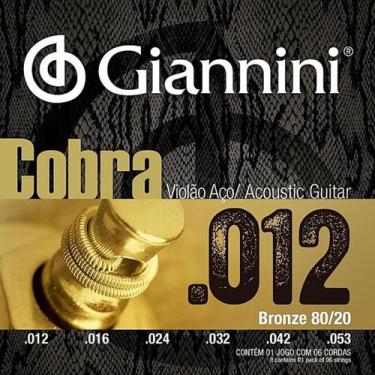 Imagem de Encordoamento giannini violao bronze 80/20 light 012 ca82l - i-4 / 15