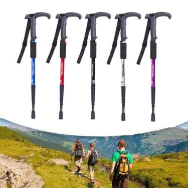 Imagem de Bastão Caminhada Trekking Bengala Trilha Alumínio Retrátil - Magalu - 