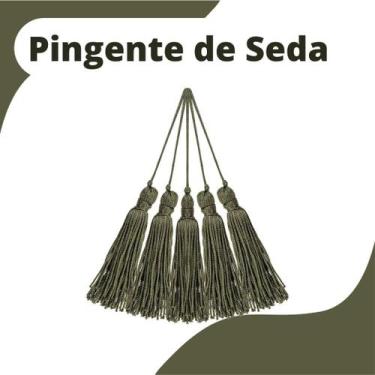 Imagem de Pingente De Seda Tassel - Franja - Verde Musgo - Com 50 Unidades - Nyb