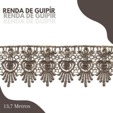 Imagem de Renda De Guipír Chl-436 - Peça Com 13,7 Metros- Bege Escuro - Nº: 298-