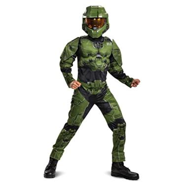 Imagem de Halo Infinite Master Chief Costume, Kids Size Muscle Padded Video Game Inspired Character Jumpsuit, Child Size XL (14-16)