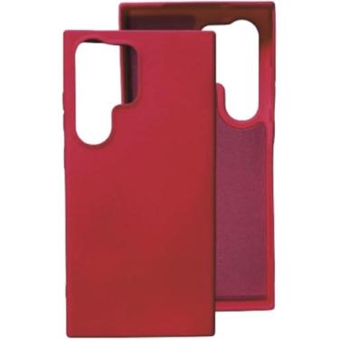 Imagem de Capinha Compatível Com Samsung Galaxy S24, S24 PLUS e S24 ULTRA Linha PREMIUM Colorida Preto, Branco, Vermelho, Azul, Verde, Rosa Transparente Slim Aveludada 3 Camadas (Bordo, S24 ULTRA)