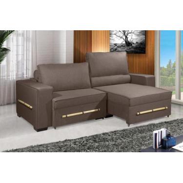 Imagem de Sofá Retrátil e Reclinável 2.90m ESTILO ESTOFADOS - CHAYENE com SoftGe