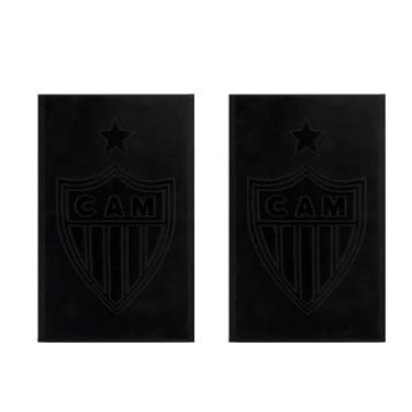 Imagem de Kit 2 Toalhas de Rosto e Mão Aveludada 100% Algodão Time Atlético Mine