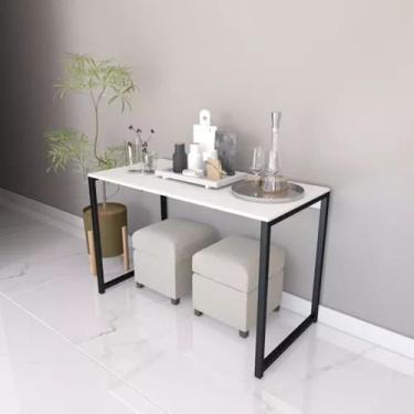 Imagem de Mesa Multiuso com Tampo Branco  Estilo Industrial  - Technox Comercio 