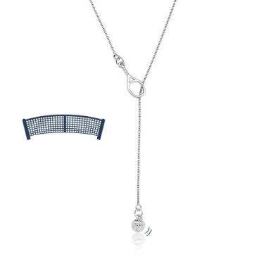 Imagem de Colar Raquete Beach Tennis Bolinha Revestido em Ródio - VL ACCESSOIRES