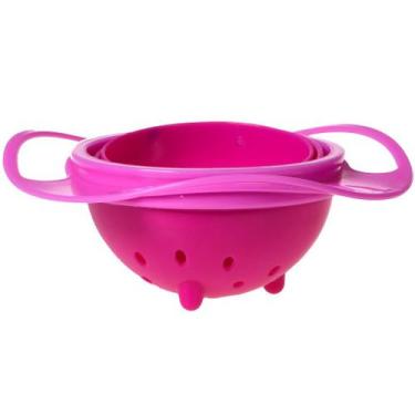 Imagem de Tigela Giratória para Bebê 200ml 17x7cm - Bene Casa, Rosa