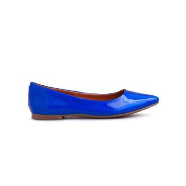 Imagem de Sandalia feminina sapatilha bico fino rasteira de couro confortavel 33