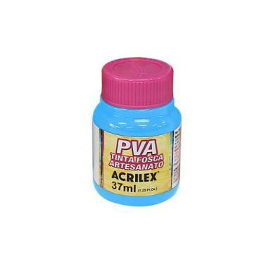 Imagem de Tinta Pva Fosca Acrilex 37ml para Artesanato Cores Diversas, Azul Cele