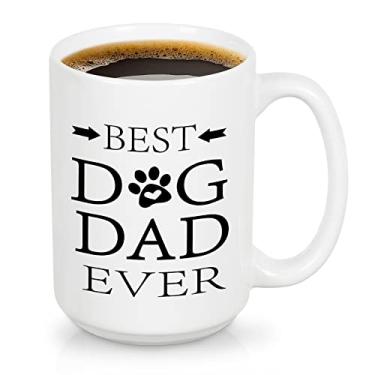 Imagem de Cabtnca Caneca de Pai de Cachorro, Cerâmica, 425 g, Presente de Dia dos Pais, Best Dog Dad Ever