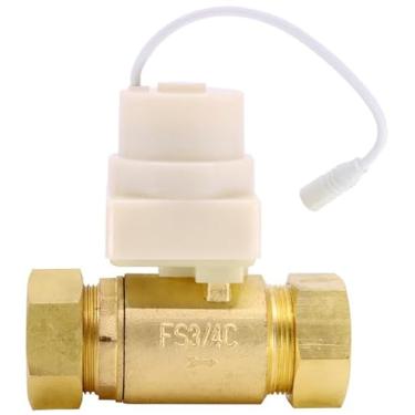 Imagem de FloodStop Válvula motorizada com detector de vazamento de aquecedor de água, compressão de 0,9 cm