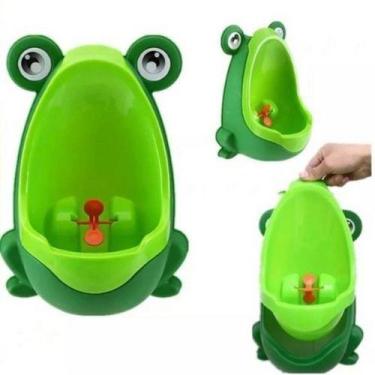 Imagem de Mictório Infantil Penico de Criança para Menino de Sapo Verde com Fixa