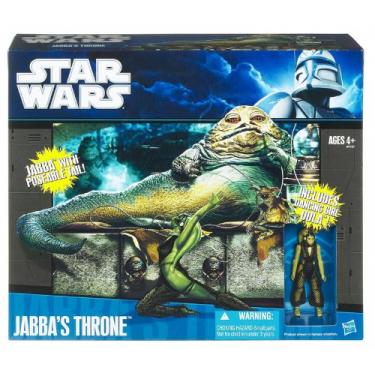 Imagem de Star Wars 2010 Clone Wars Exclusive Deluxe Figure Battle Pack Jabbas Throne with Oola